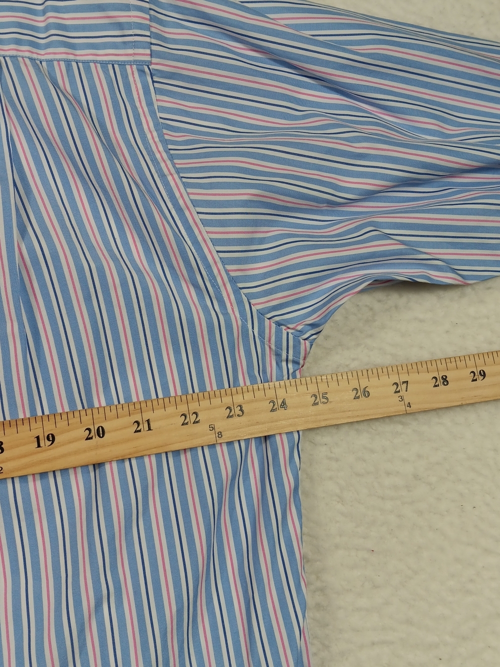 Vintage Gitman Bros Shirt Mens 16.5-33 Long Sleeve Button Up Striped Nautical - Picture 11 of 13